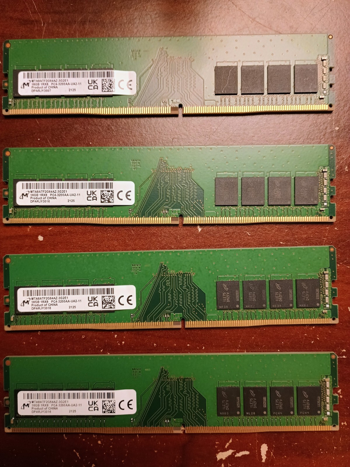 Micron 64GB (4x16GB Pack) DDR4 SDRAM 3200MHz PC4-25600 UDIMM Desktop RAM Memory