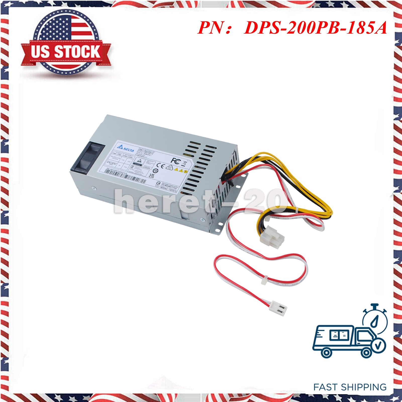 New 190W Delta Power Supply DPS-200PB-185A AC 100-240V 3.5A 47-63HZ US Stock