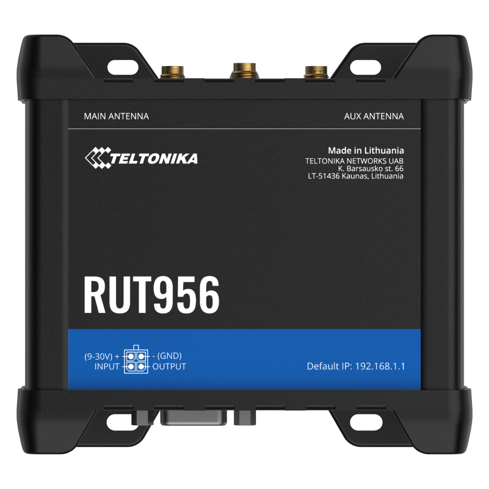 Teltonika RUT956A00A00 Dual SIM Industrial 4G LTE Cat4 Cellular Router RUT956