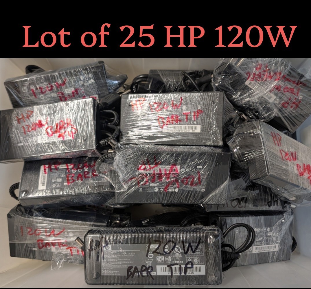Lot of 25 HP 120W AC Power Adapter Charger Big Barrel 7.4mm Smart OEM Genuine
