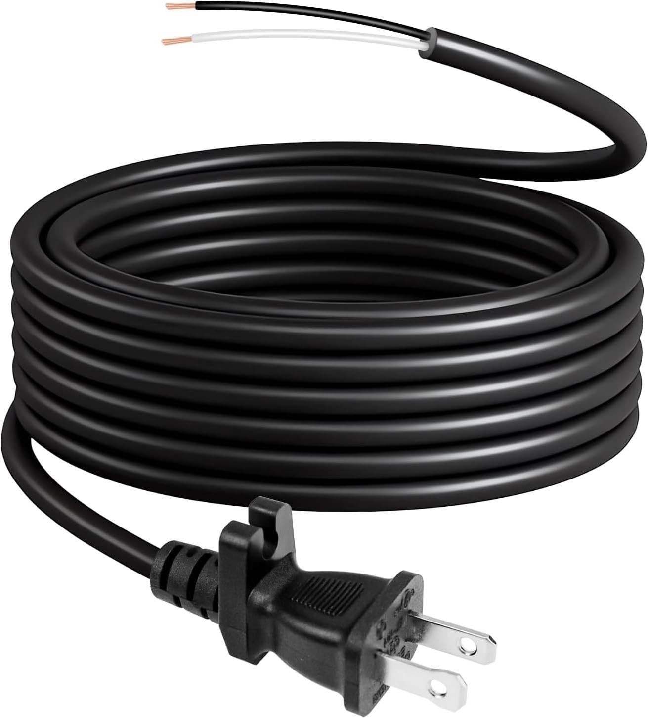 HASMX 30 Feet Long 17 Gauge 2 Prong Replacement Power Supply Cable for Shar