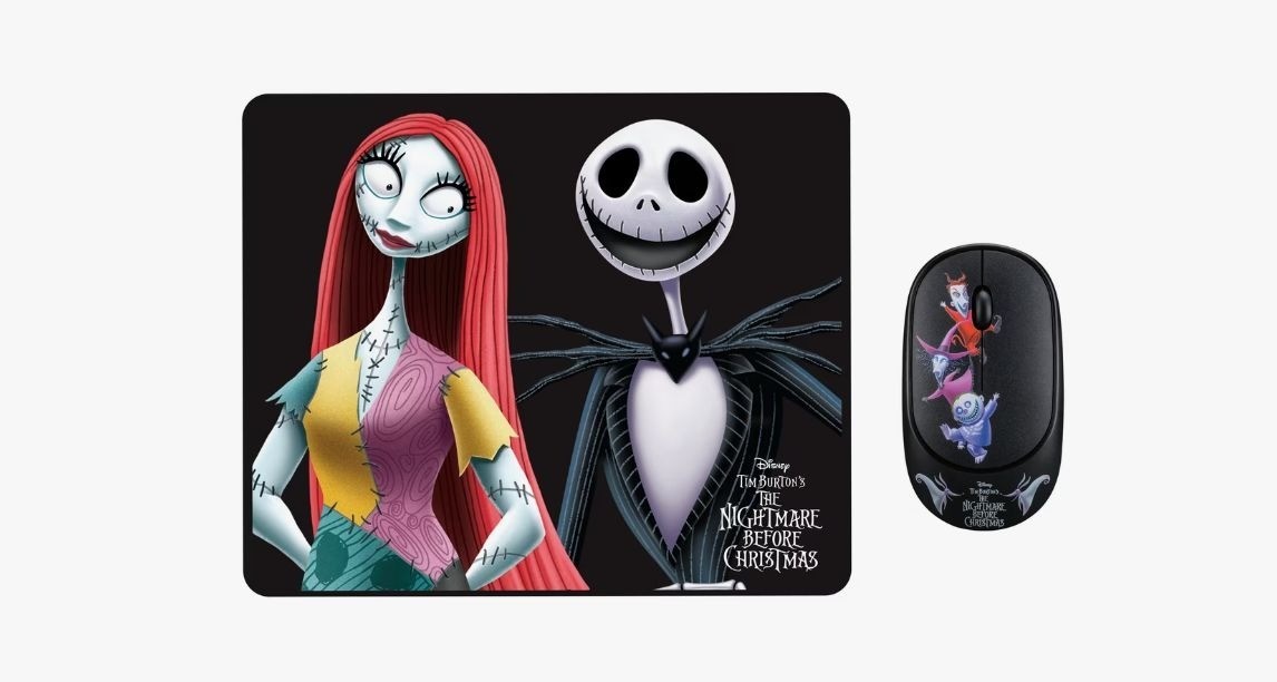 Disney The Nightmare Before Christmas Wireless Mouse & Mousepad Bundle Silent Cl
