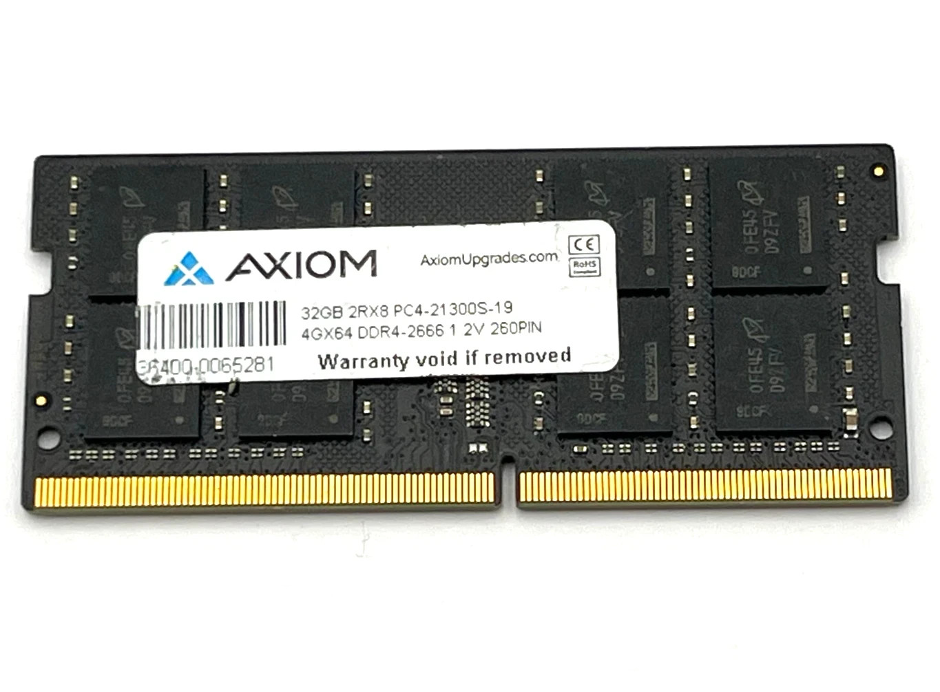 Axiom 32GB 2RX8 PC4-21300S-19  DDR4-2666 SODIMM MEMORY RAM