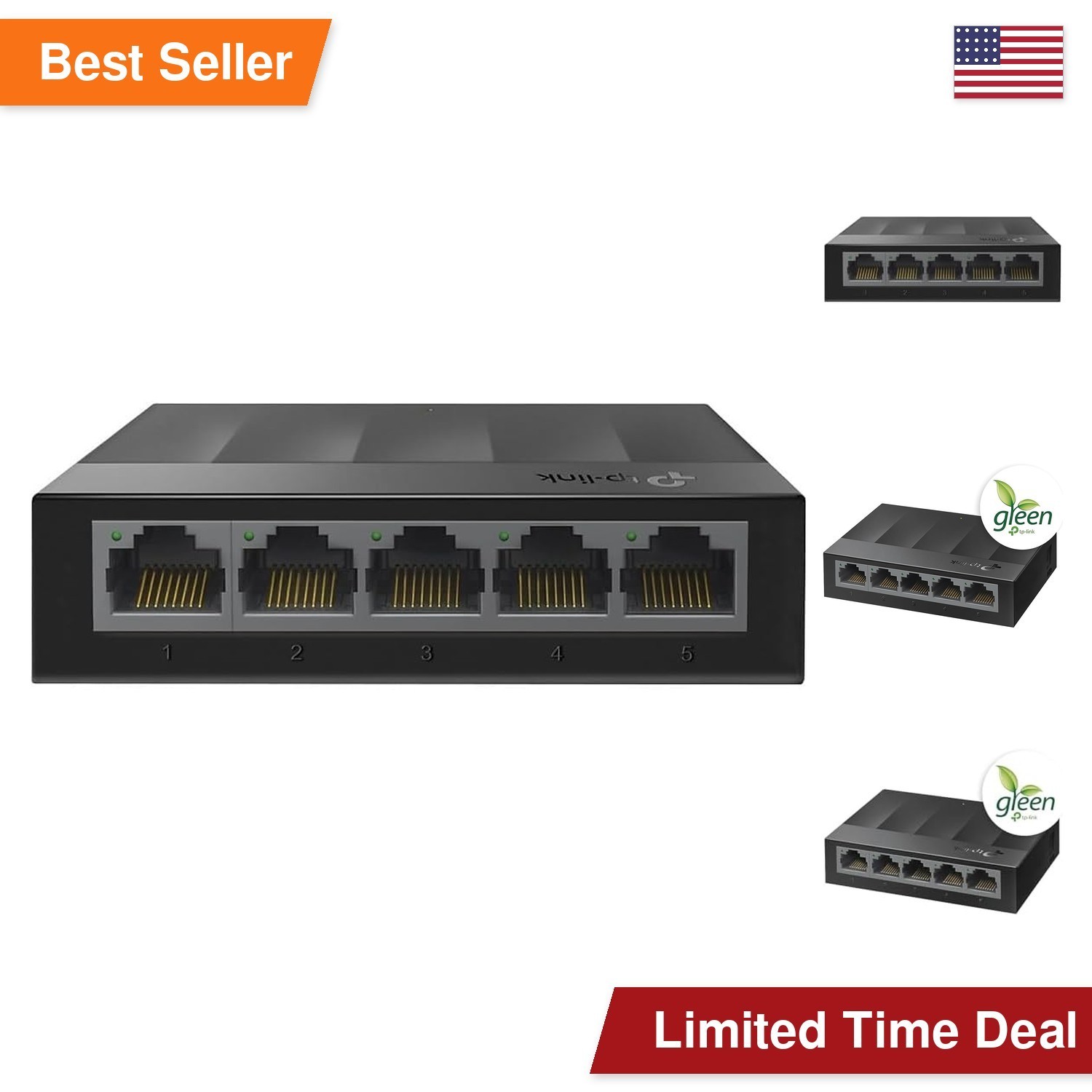 TP-Link LiteWave 5 Port Gigabit Ethernet Switch Unmanaged Desktop LS1005G