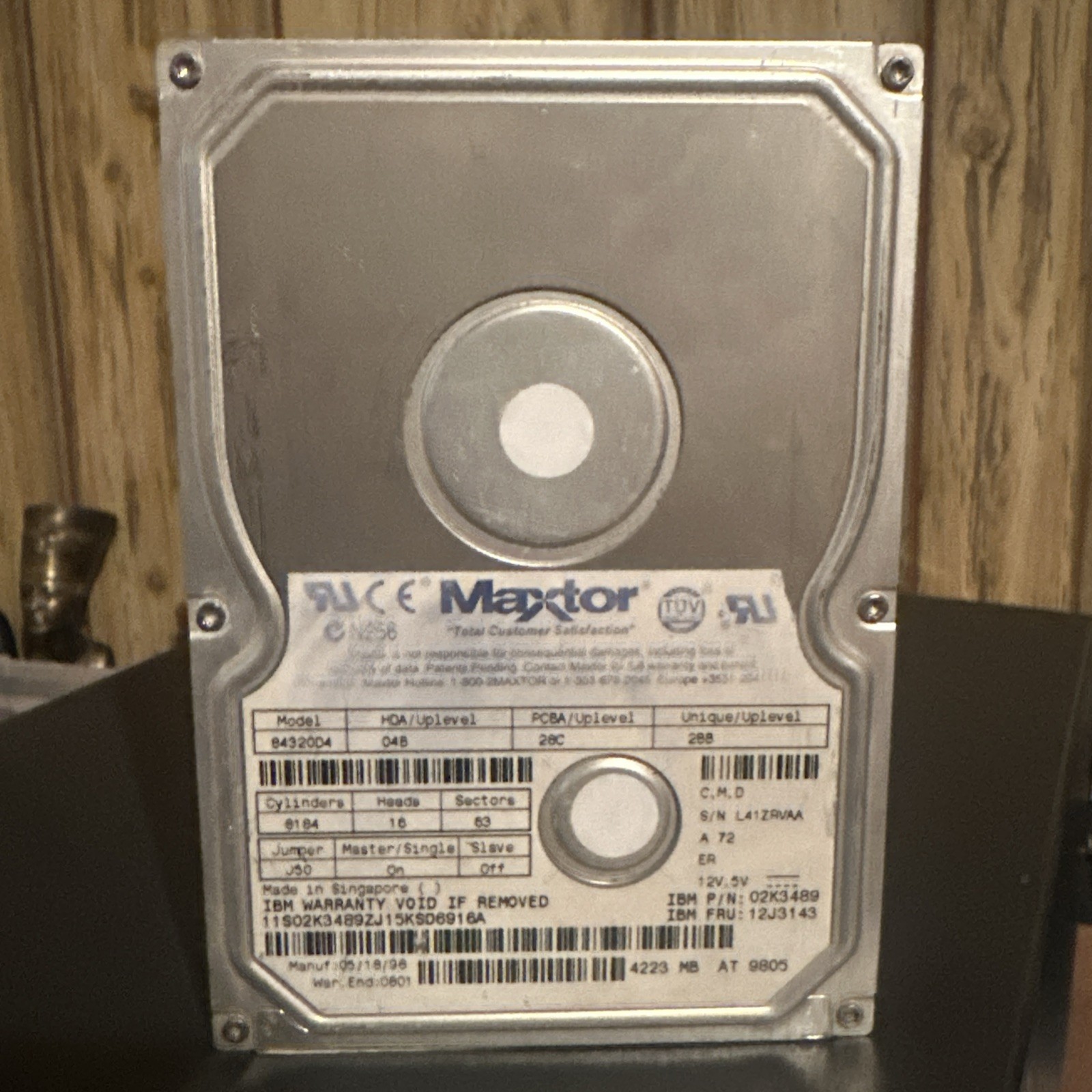 Hard Disk Drive IDE Disk Maxtor 84320D4 04B 02B 11A 11/97