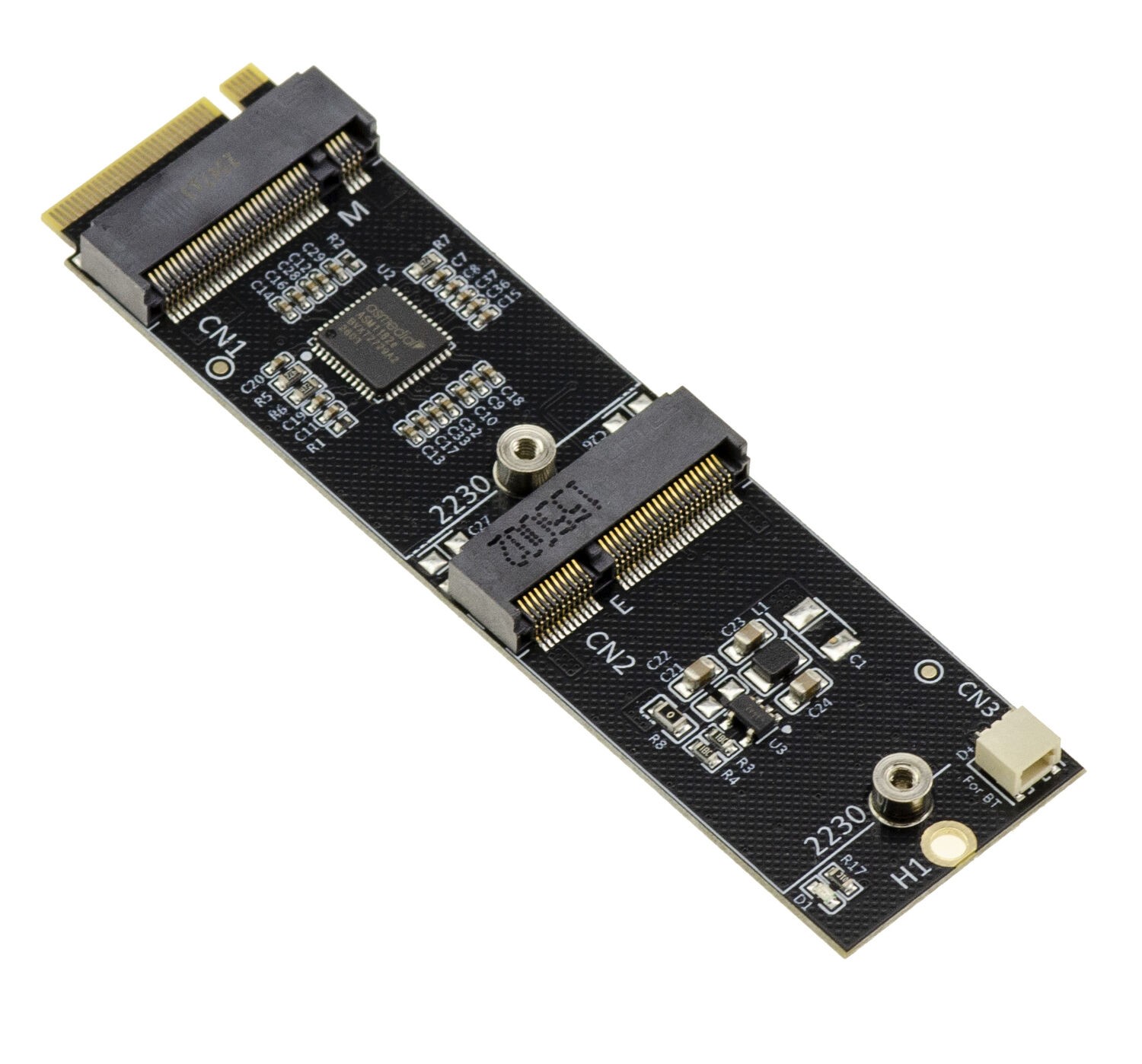 KALEA-INFORMATIQUE M.2 2280 to NVMe SSD 2230 Adapter + M.2 E Key WiFi