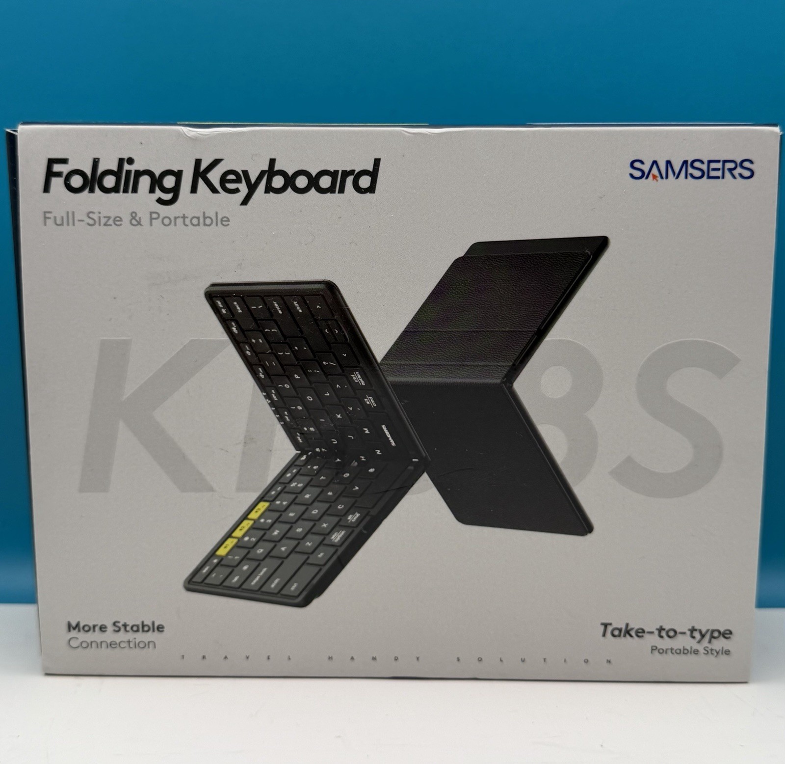Samsers Full-Size Foldable Bluetooth Keyboard, KF08S Wireless Folding Keyboard