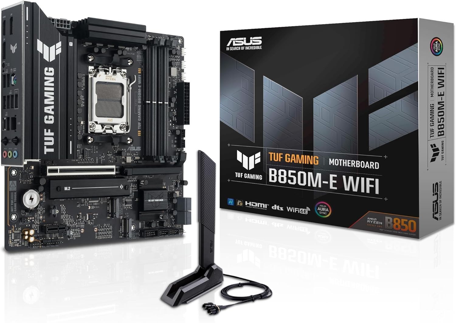 Asus Tuf Gaming B850M-E WIFI AMD  mATX Motherboard DDR5 PCIe 5.0 3 x M.2 2.5Gb