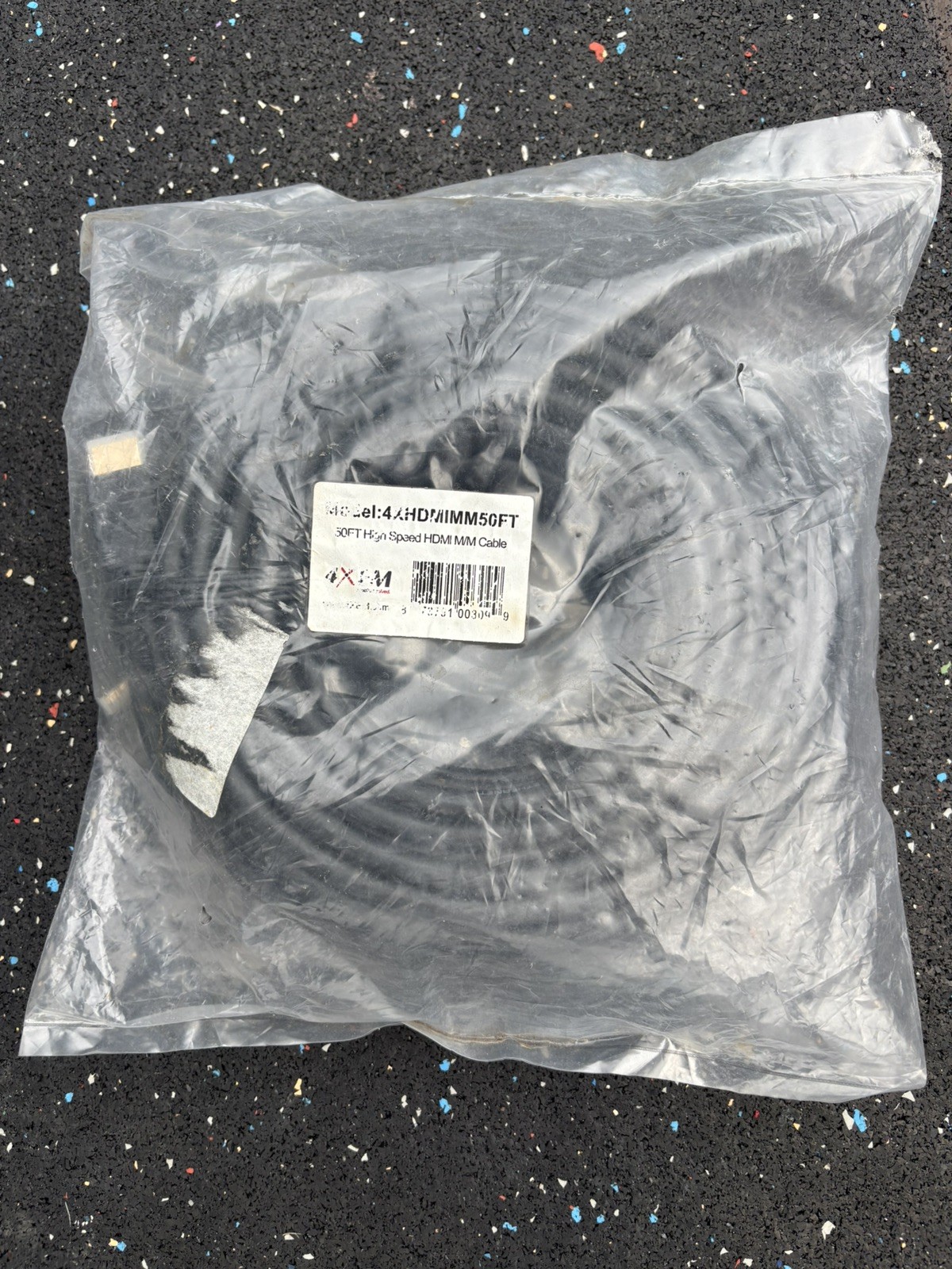 4XEM 4XHDMIMM50FT 30 m High Speed Cable Male-Male HQ Black 50 Foot 