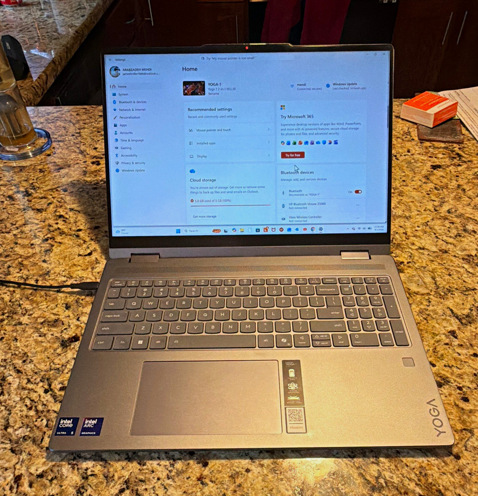 Lenovo Yoga 7 17in Intel Core Ultra 5 16GB RAM SSD Laptop USB-C HDMI SD
