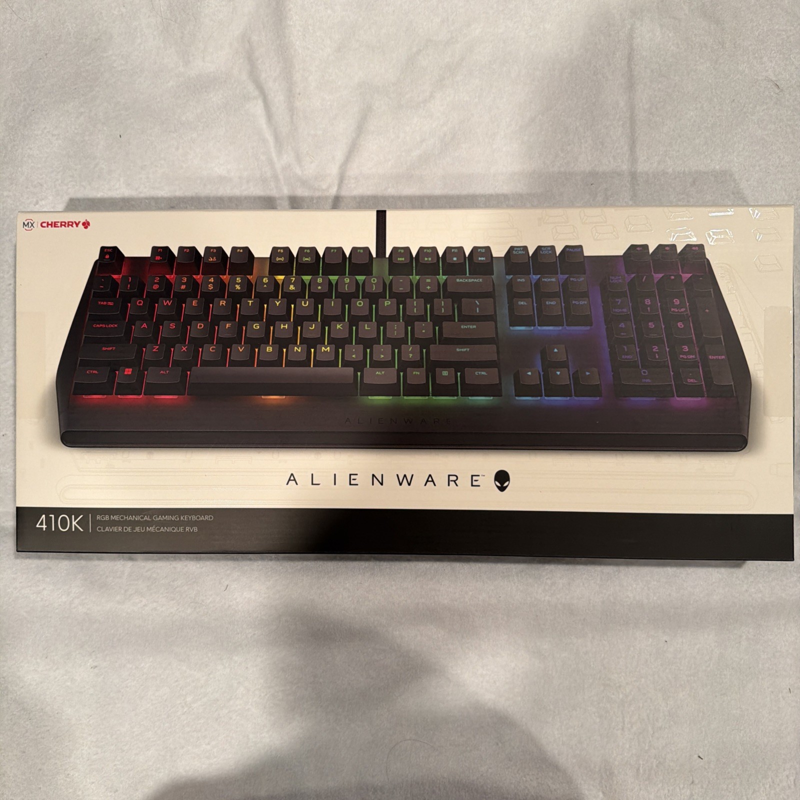 ALIENWARE AW410K RGB MECHANICAL GAMING KEYBOARD CHERRY MX RED NEW SEALED