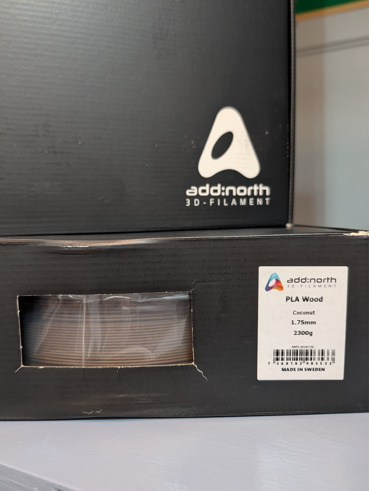 LOT OF 5 PLA Wood 3D Filament add:north 1.75mm Coconut 2300g (11.5kg Total)
