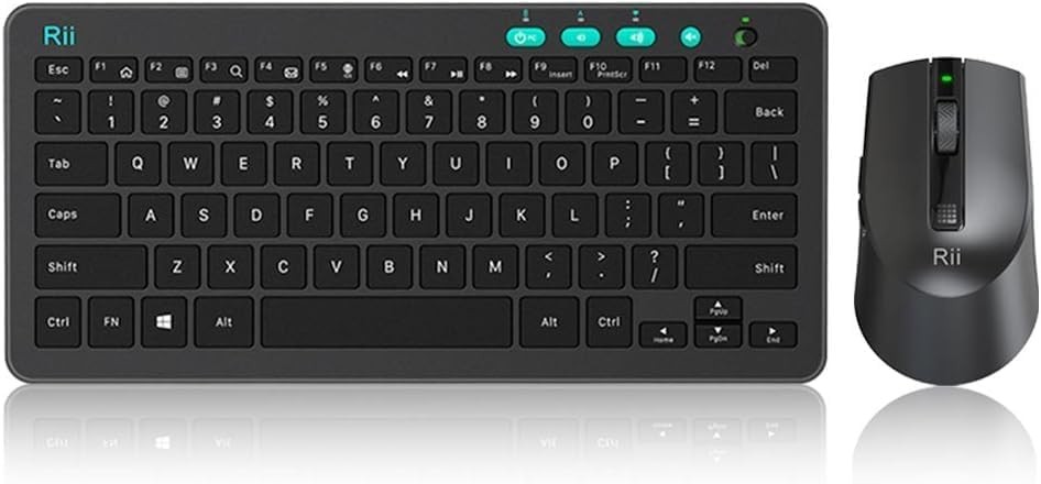 Rii RKM709 2.4 Gigahertz Ultra-Slim Wireless Keyboard and Mouse Combo