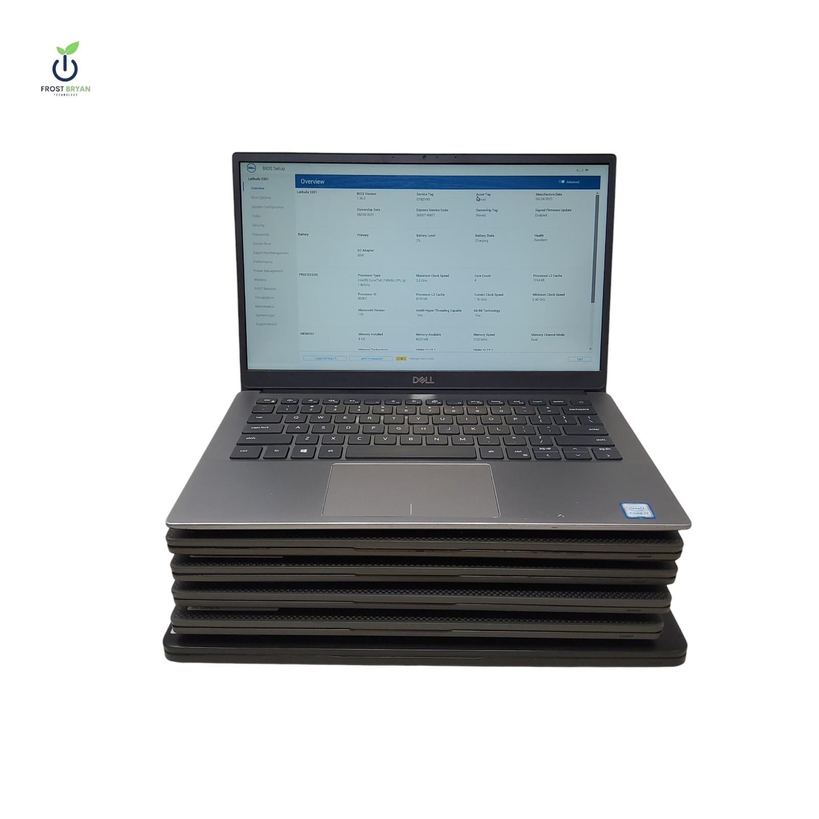 Lot of 6 Dell Latitude 3301 7300 5490 i5/i7 8th Gen 8GB/16GB No OS Grade C/D
