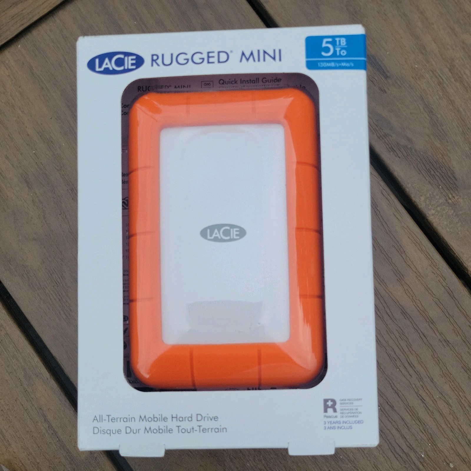 LaCie Rugged Mini 5TB Portable External Hard Drive USB 3.0 HDD  New