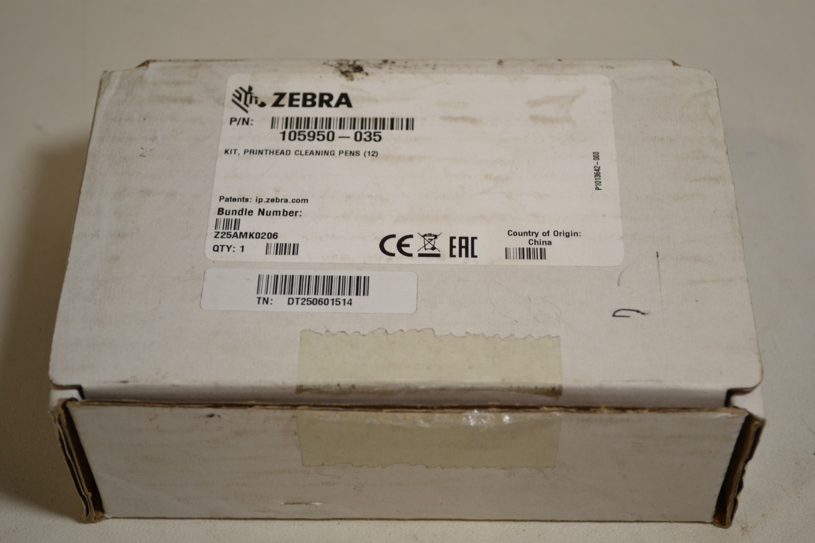 12-Pack Zebra 105950-035 Thermal Printhead Cleaning Pens