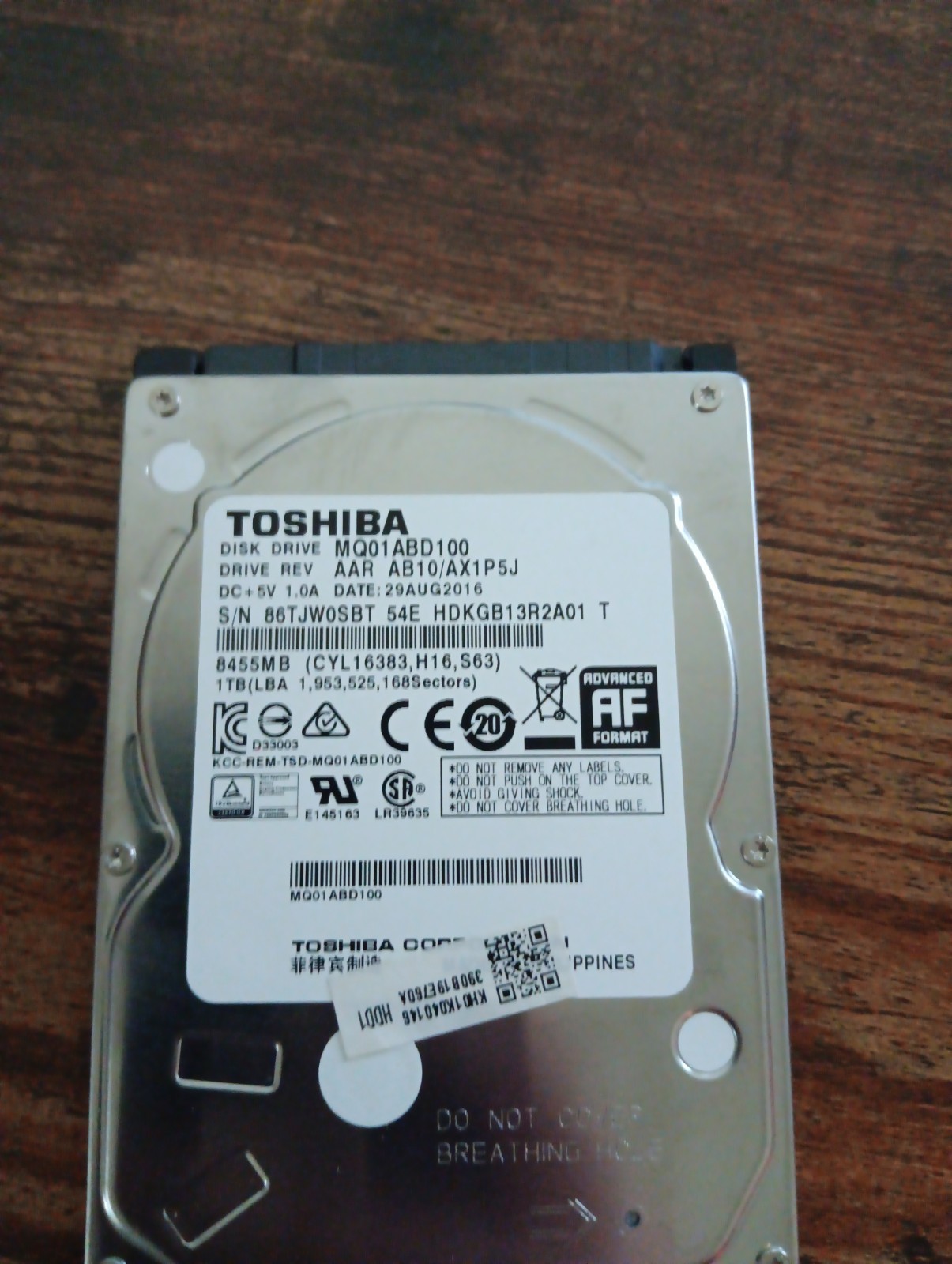 toshiba mq04abf100 1tb