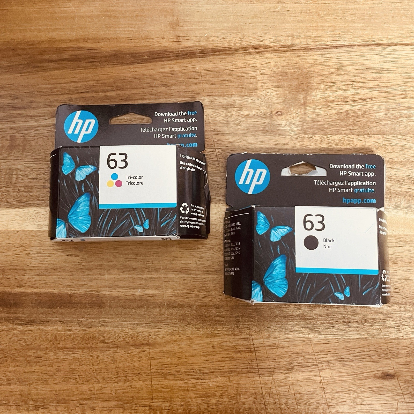 HP 63 Black & Tri-Color Ink Cartridge SEALED Exp 09/2026 07/2027