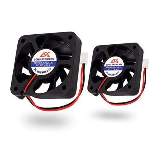 2 PCS 50mm x 50mm x 10mm Brushless Cooling Fan, ICSTATION DC 12V Cooling Fan