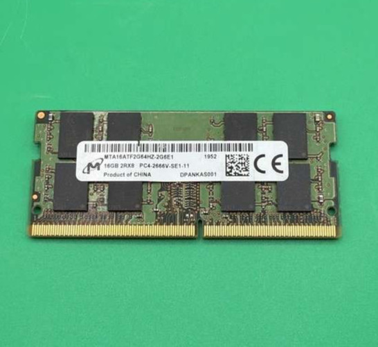 Micron Technology 16GB 2RX8 PC4-2666V-SE1-11 MTA16ATF2G64HZ-2G6E1 Laptop RAM