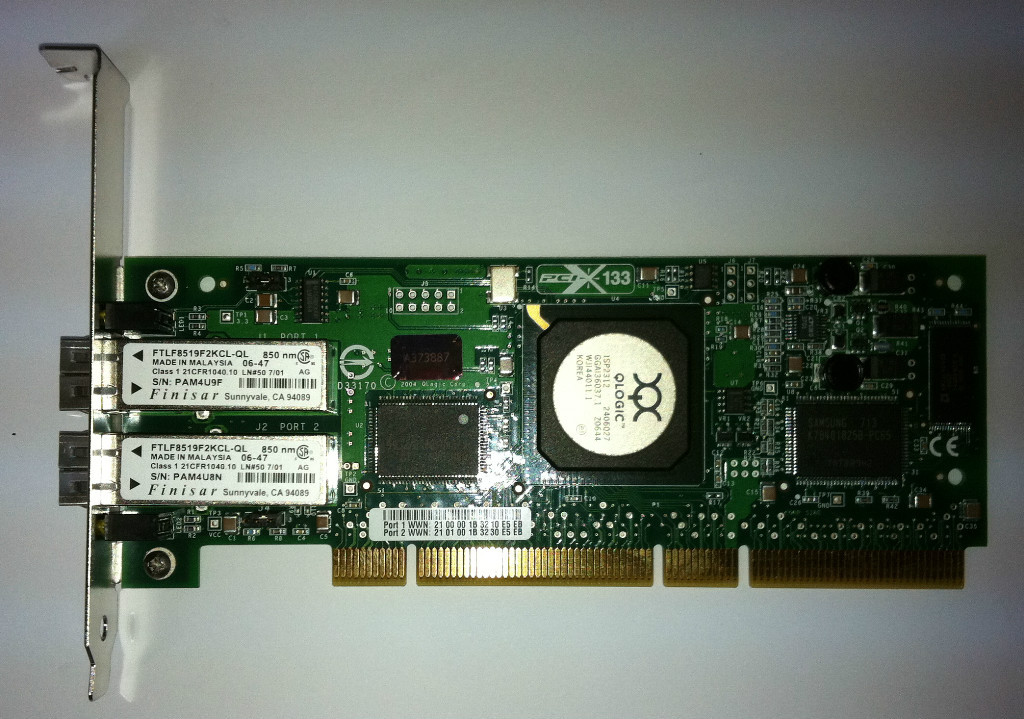 Qlogic QLA2342 2-Port 2GB PCI-X Fiber Channel Card - NEW Pull()