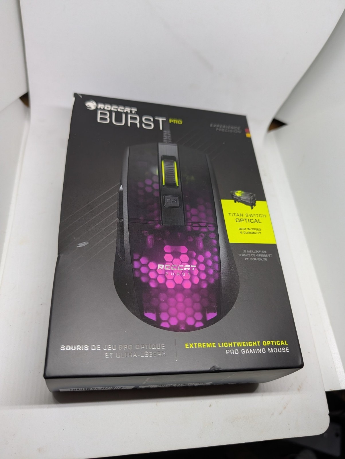 ROCCAT Burst Gaming Mouse Wired Black w/ Box + Spare Feet 