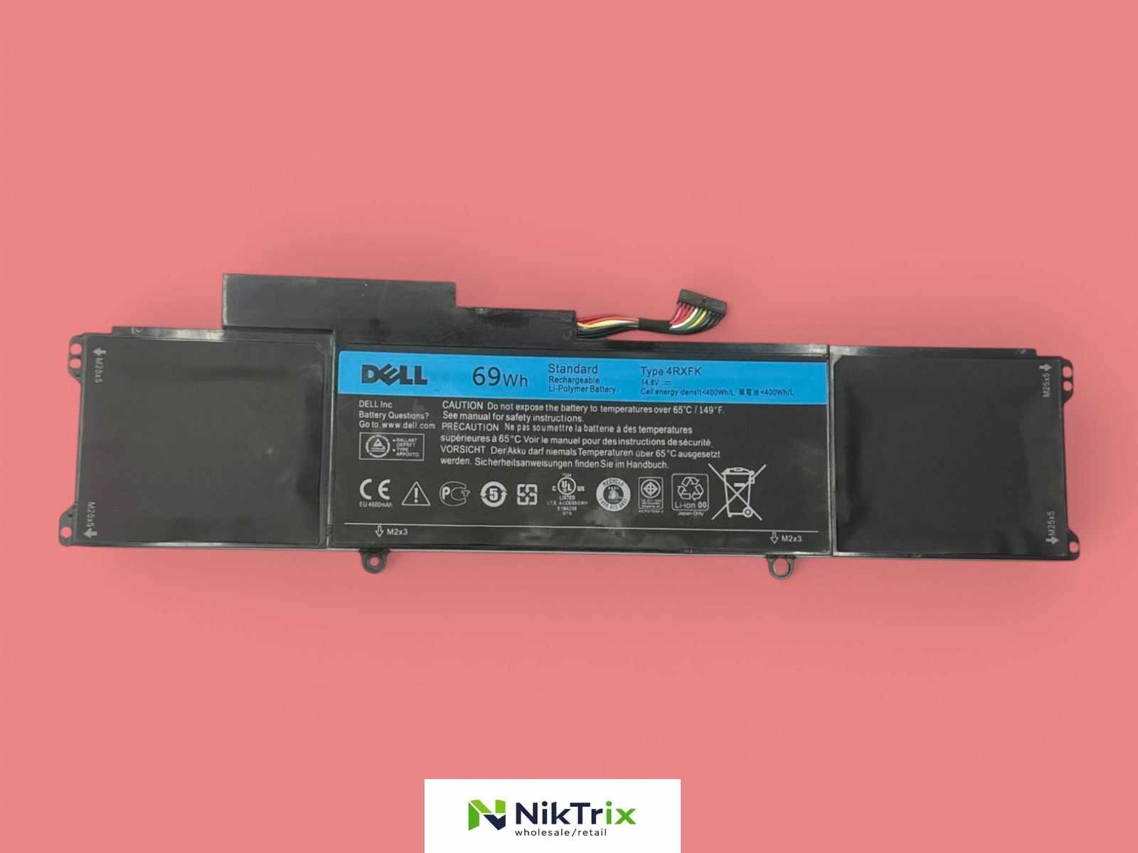 4RXFK Dell XPS 14 XPS L421X 14" Laptop Battery 14.8V 4600mAh 69Wh 0FFK56 C1JKH