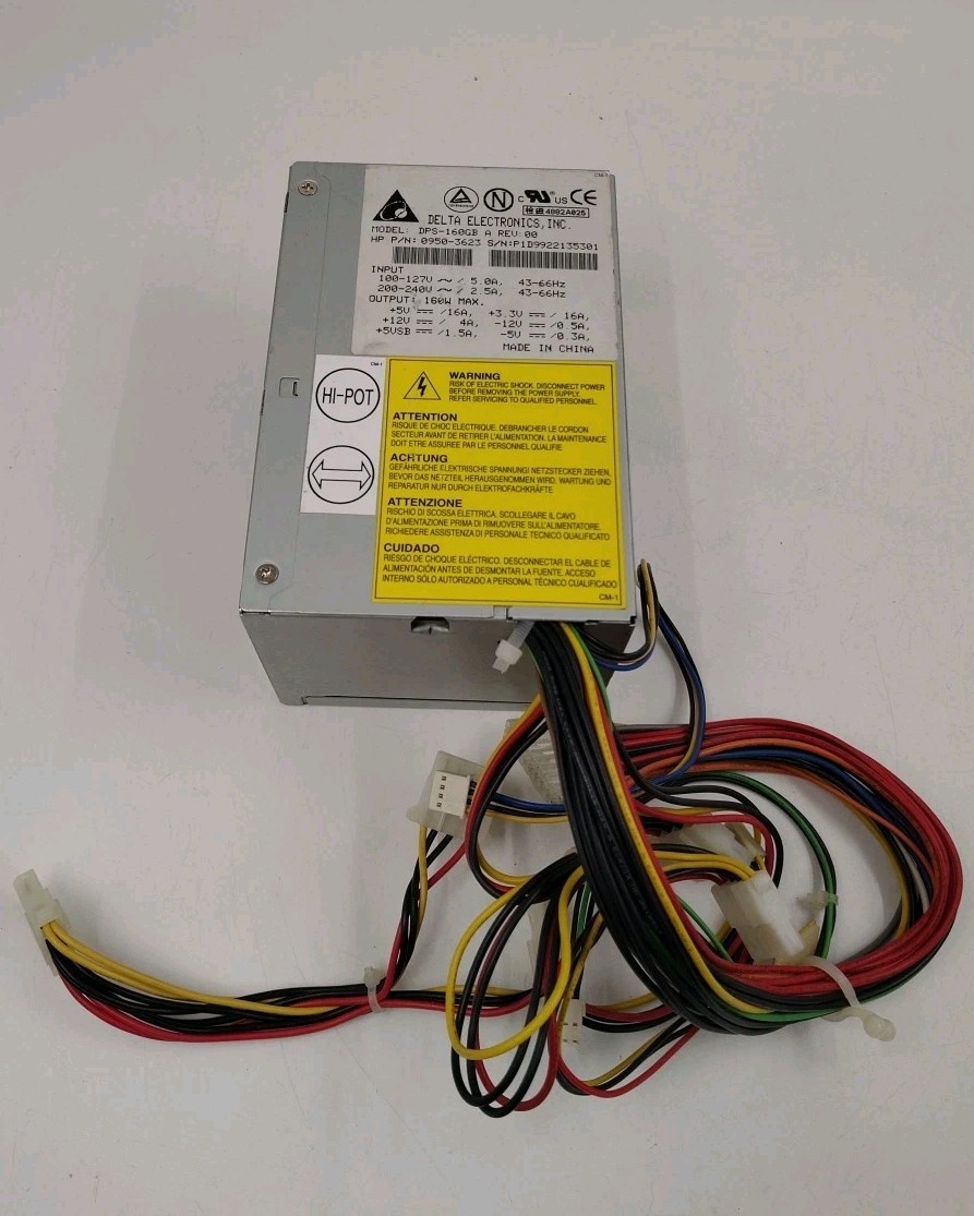 Vintage Delta Electronics Power Supply 160 WATT ATX 20Pin DPS-160GB Tested Works