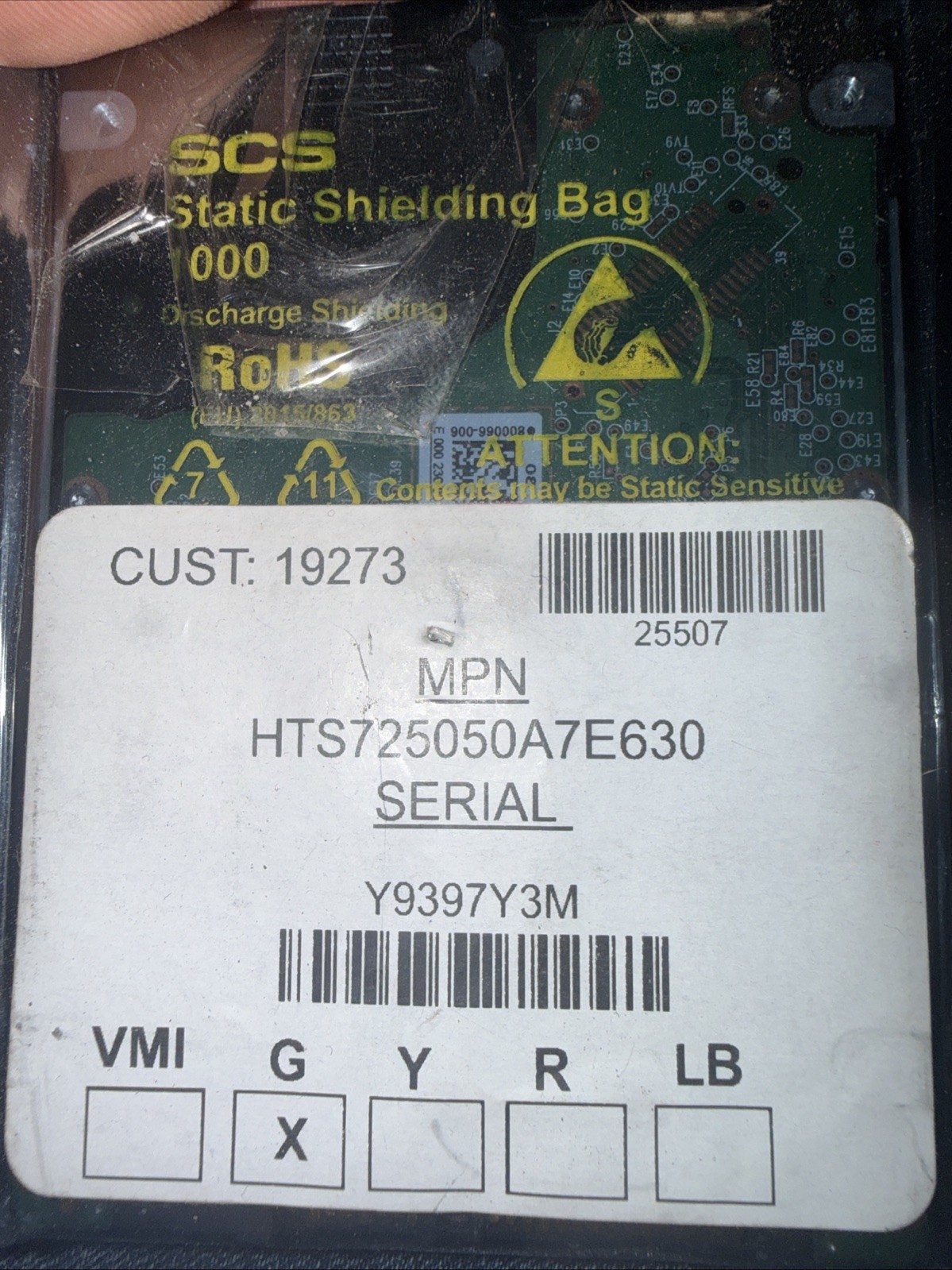 New HGST 500GB 2.5" SATA Hard Drive HTS725050A7E630 (Canon OEM Replacement)(G2)
