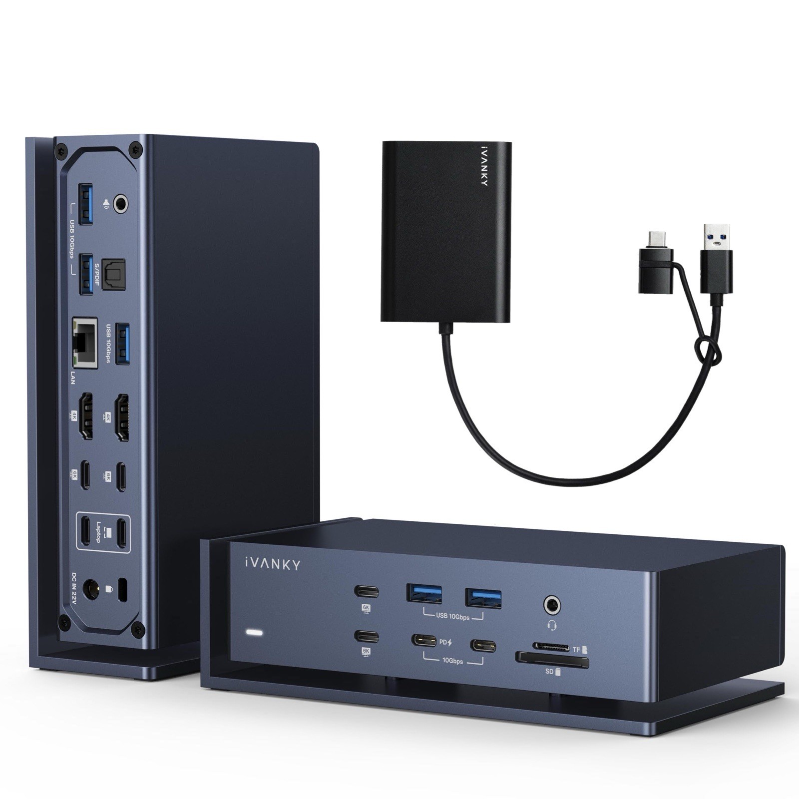FusionDock Max 1 with DisplayLink Adapter, Dual Thunderbolt 4 Chips,Quad 6K@60Hz