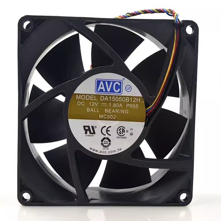 AVC DA15050B12H 15050 DC12V 1.80A 15CM 4-Wire PWM Dual Ball Cooling Fan