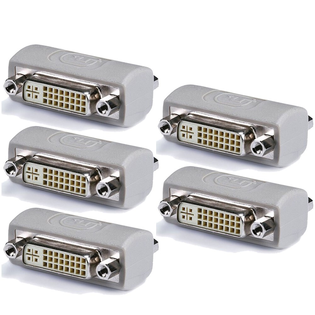 5x DVI Coupler Adapter Female to Female for DVI-A DVI-I DVI-D Monitor Connector