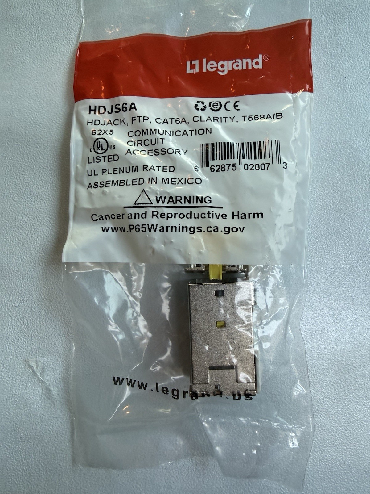 Legrand Clarity Shielded High Density Jack (HDJS) CAT6A, T568A/B HDJS6A