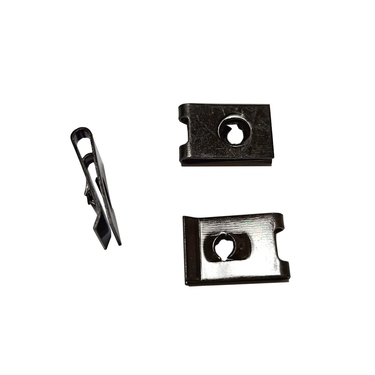Zhoushi World #10 UStyle ClipOn Spring Nut Fasteners Black 50Pack Set