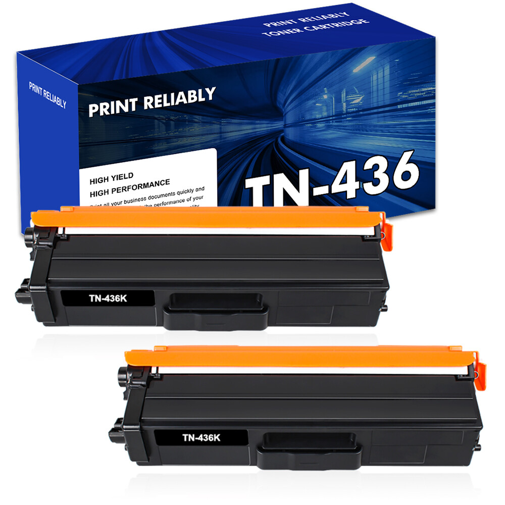 2PK TN436 Toner Cartridge Compatible with Brother TN433 HL-L9310CDW MFC-L8900CDW