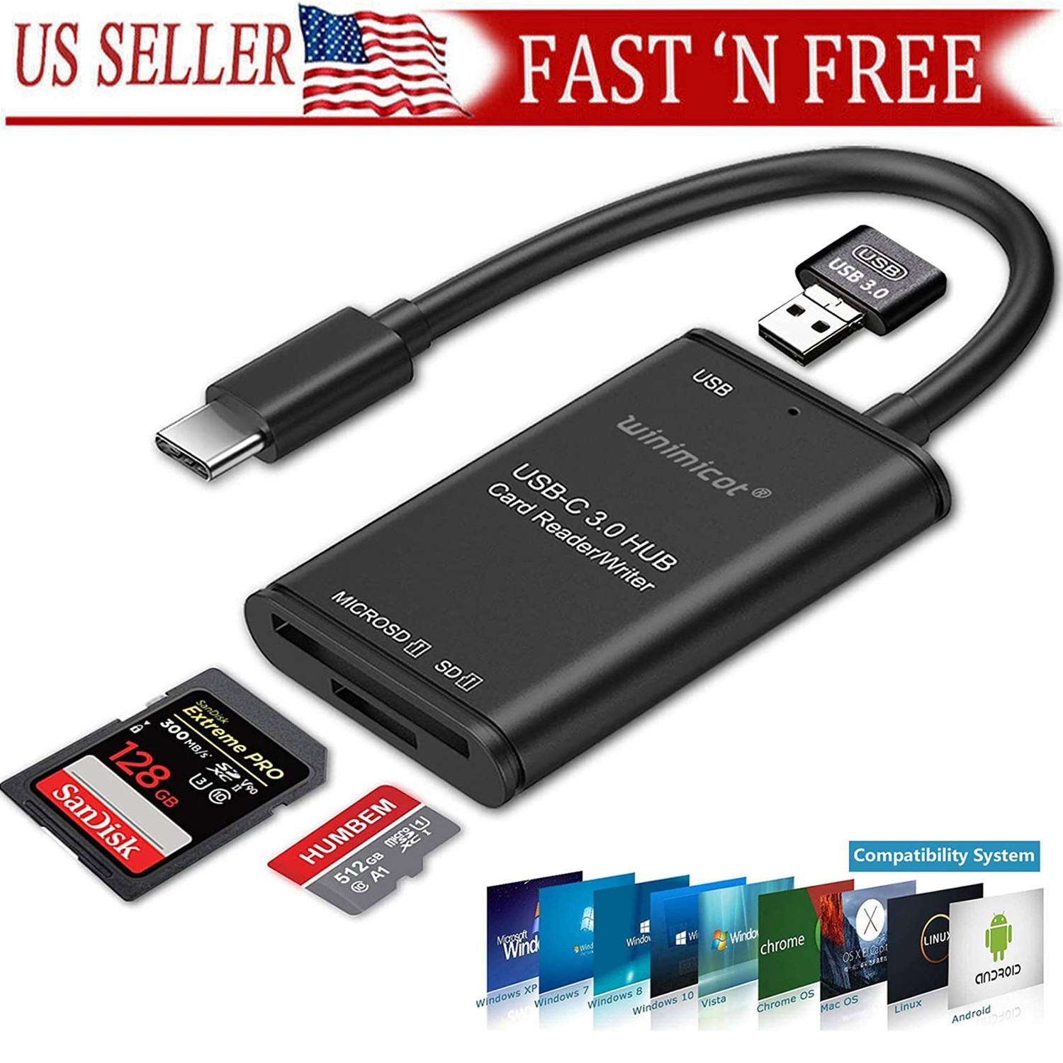 USB C SD Card Reader for iPhone 15 16 17/iPad Pro/MacBook, USB-C Type-C 1