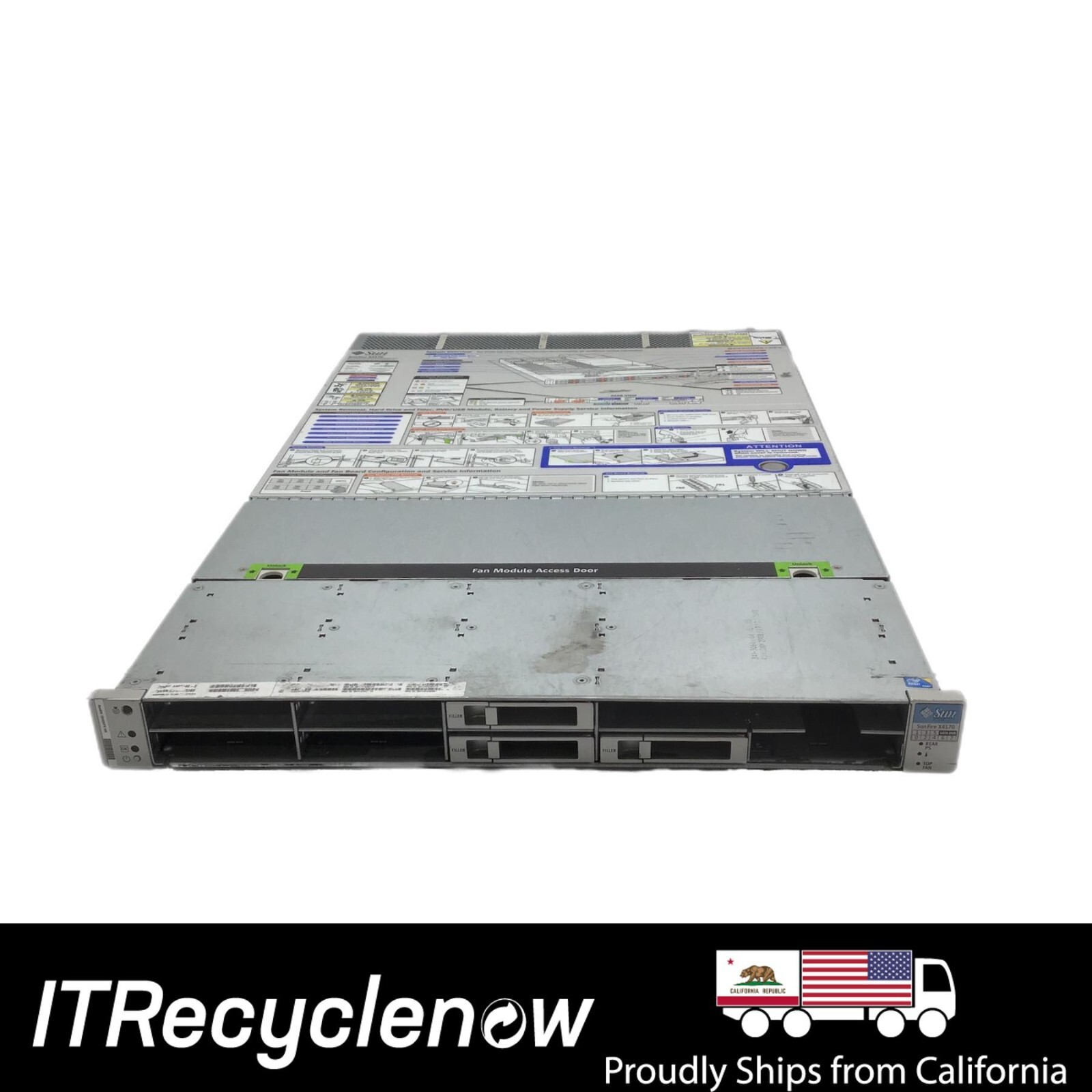 Sun Oracle Sun Fire X4170 1U Server 8 Bay 2.5" SFF SATA 2X 760W Power Supply
