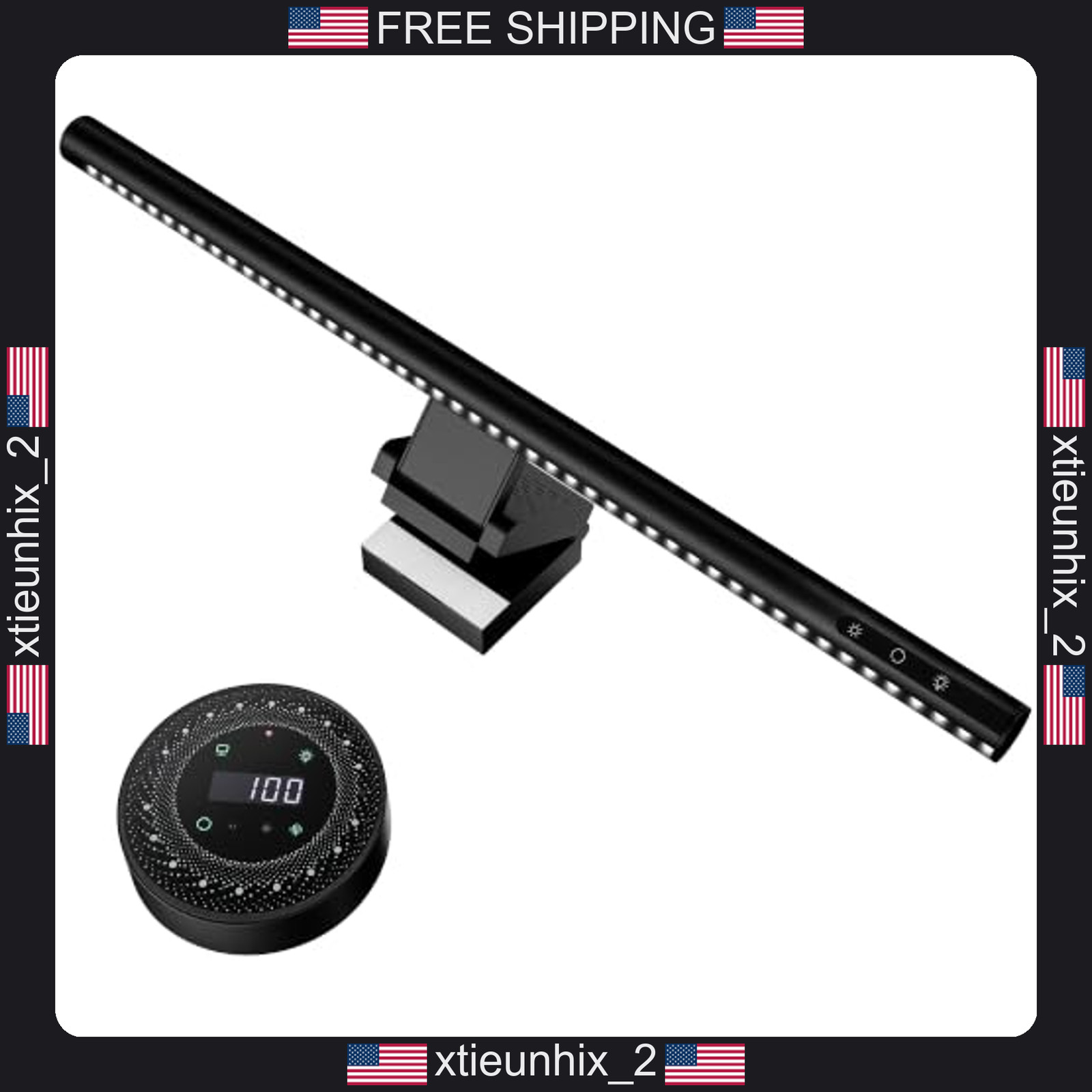Monitor Light Bar with Remote, Dimming, Eye Protection, Clamp, USB-C Power