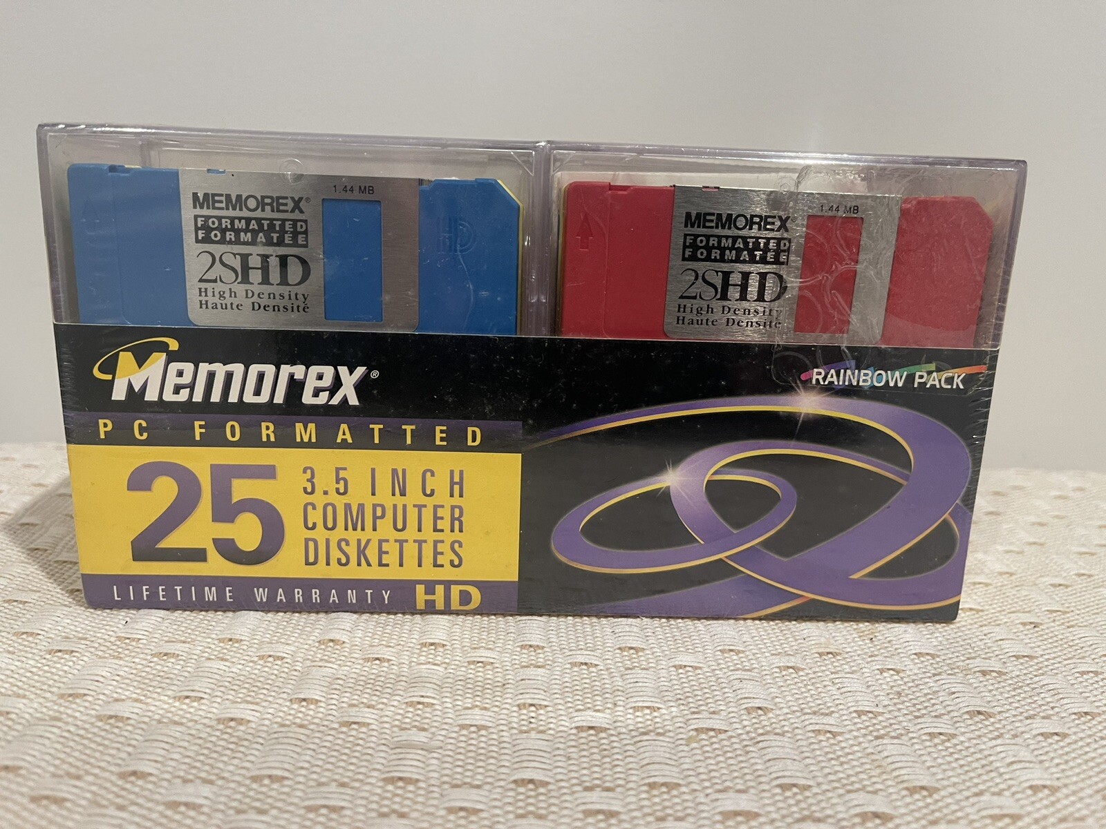 25 Memorex 3.5" High Density Formatted IBM Compatible Diskette New Old Stock