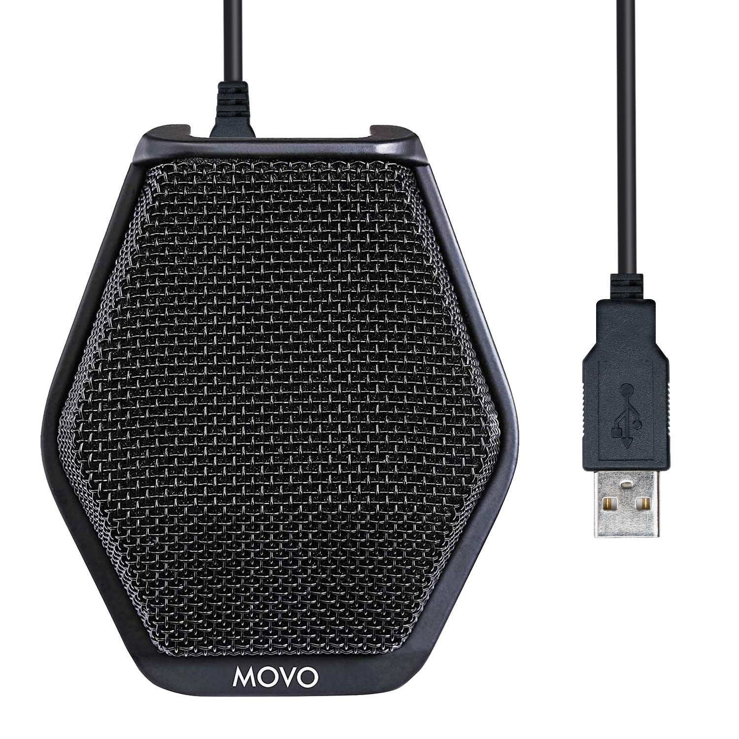 Movo MC1000 Conference USB Microphone for Computer Desktop and Laptop with 180°