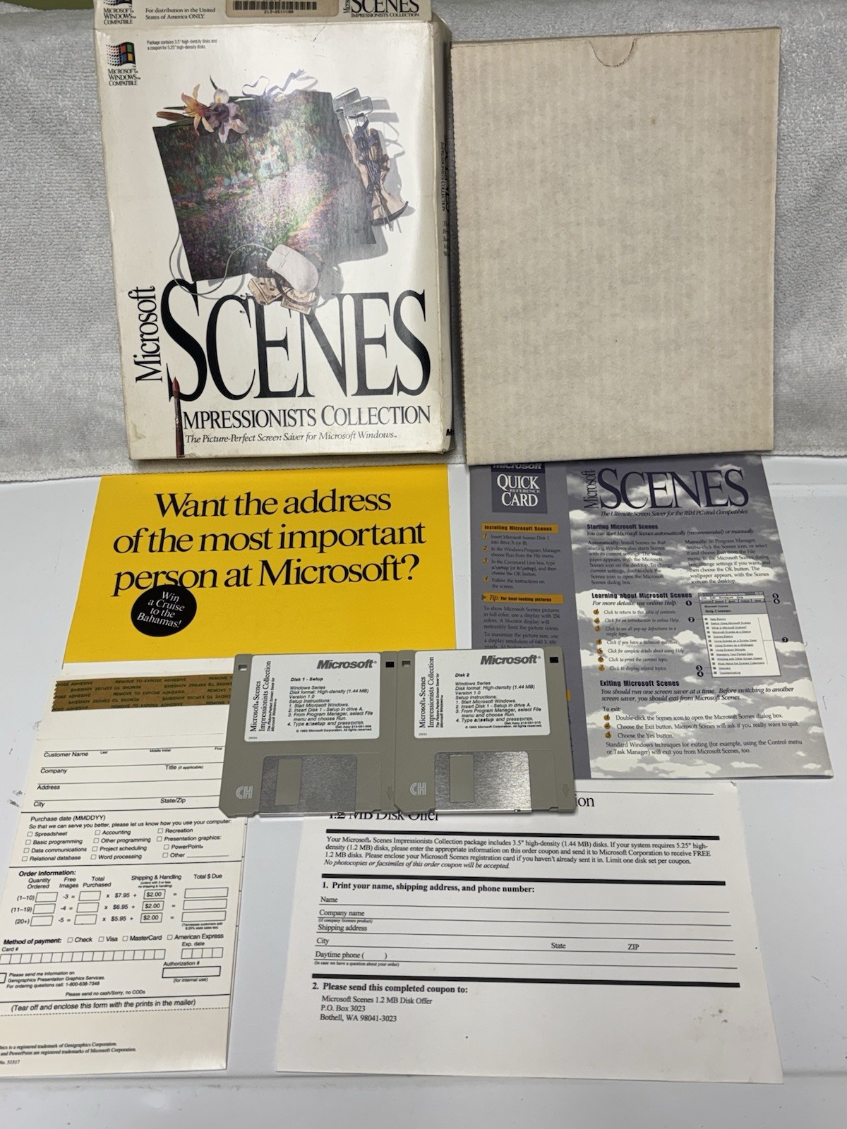 Microsoft 100% Complete Scenes Impressionists Collection Screen Savers Big Box