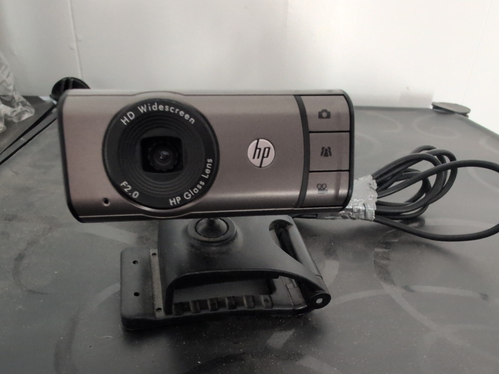 HP HD3100 720P 5MP  HD Widescreen F2.0 Glass Lens Webcam Clip Mount - E1