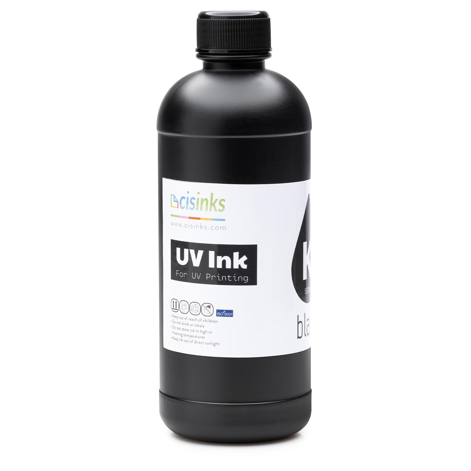 Premium Soft Ultraviolet DTF Transfer Printer Refill Ink 500mL - Black