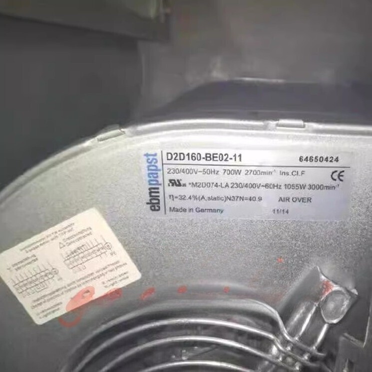 D2D160-BE02-11 64650424 M2D074 230/400V 700W Frequency Converter Centrifugal Fan