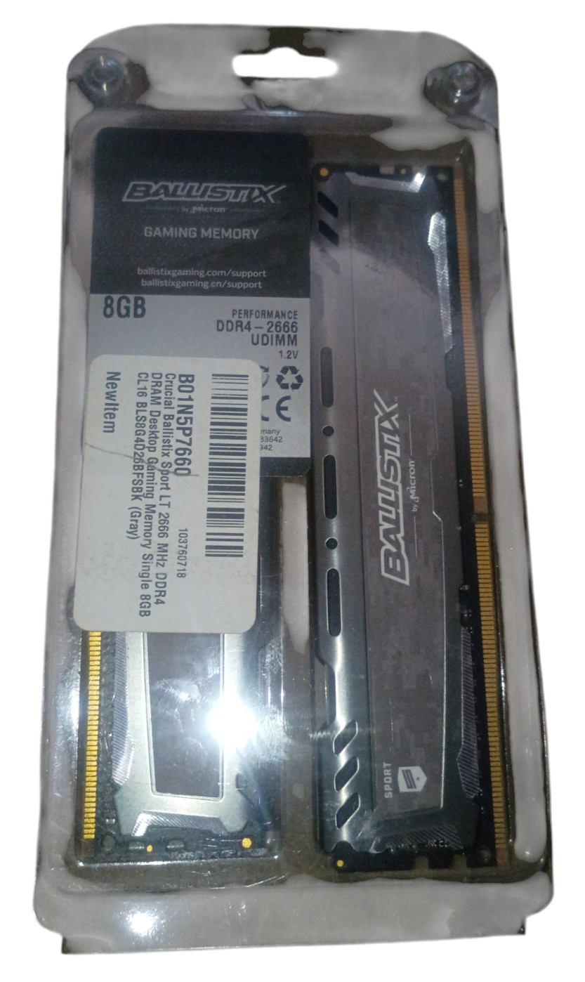 Crucial Ballistix Sport LT 16GB 2x8GB DDR4 2666MHz CL16 Desktop RAM BLS8G4D26BFS