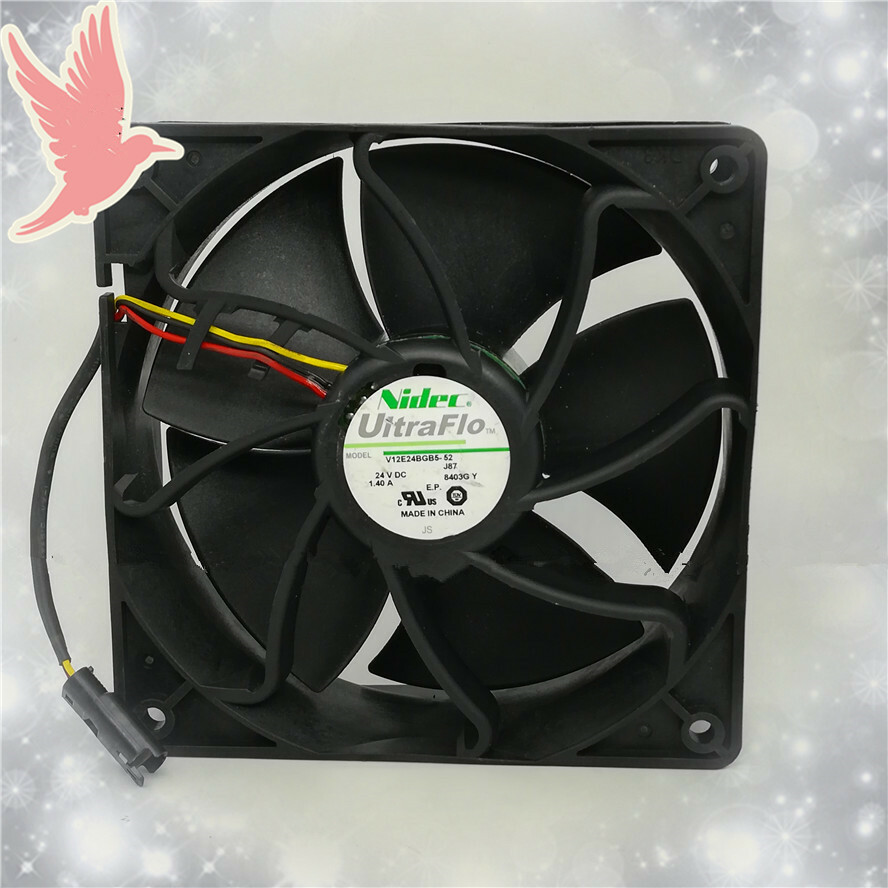 V12E24BGB5-52 DC24V 1.40A 12038 12CM NIDEC Schneider dedicated inverter fan