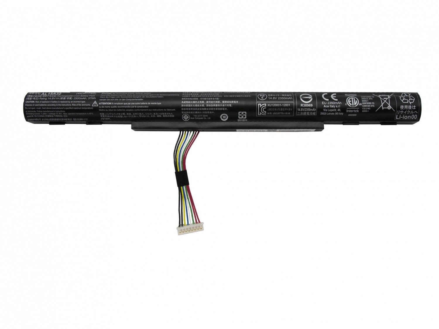 New Acer Aspire AL15A32 4ICR17/65 14.8V Laptop Battery 14.8V 2500mAh 37Wh