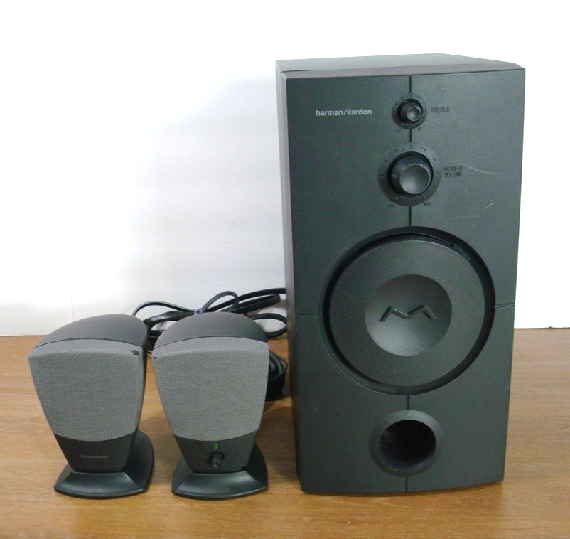 Harmon Kardon HK395 E2XHK395 PC Subwoofer & 2 Satellite Speakers Set