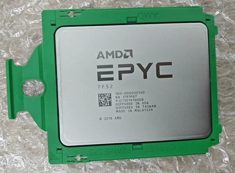 AMD EPYC 7F52 CPU processor 16 cores 32 threads 3.5GHZ/3.9GHZ 240w unlocked