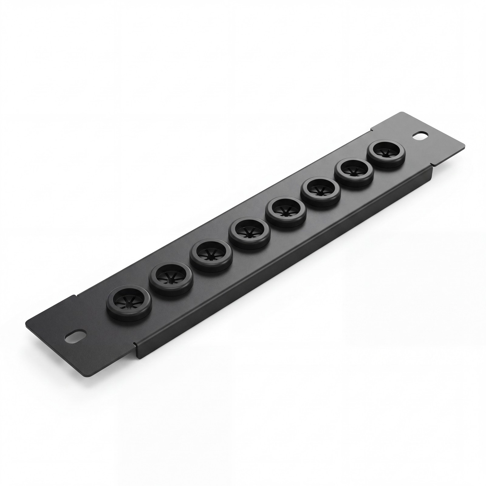 10" 1U Steel 8-Port Pass Through Cable Management Panel for Cabinet, 1/2/4/5PCS